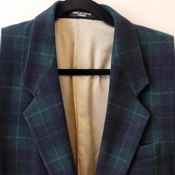 Vintage Plaid wool/fleece blazer - Picture 4 of 13